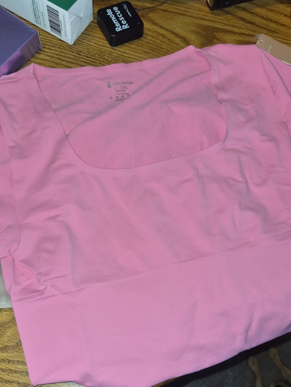 Seamless Pink Women’s Scoop Neck Body Suit FeelinGirl Xl-Xxl Nwt.